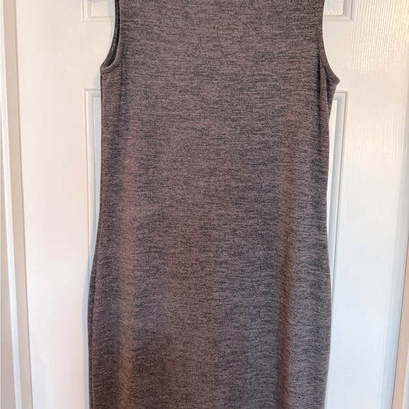 French Connection Gray Sleeveless Sweater Midi Dress With Side Slit. Medium - Picture 10 of 10